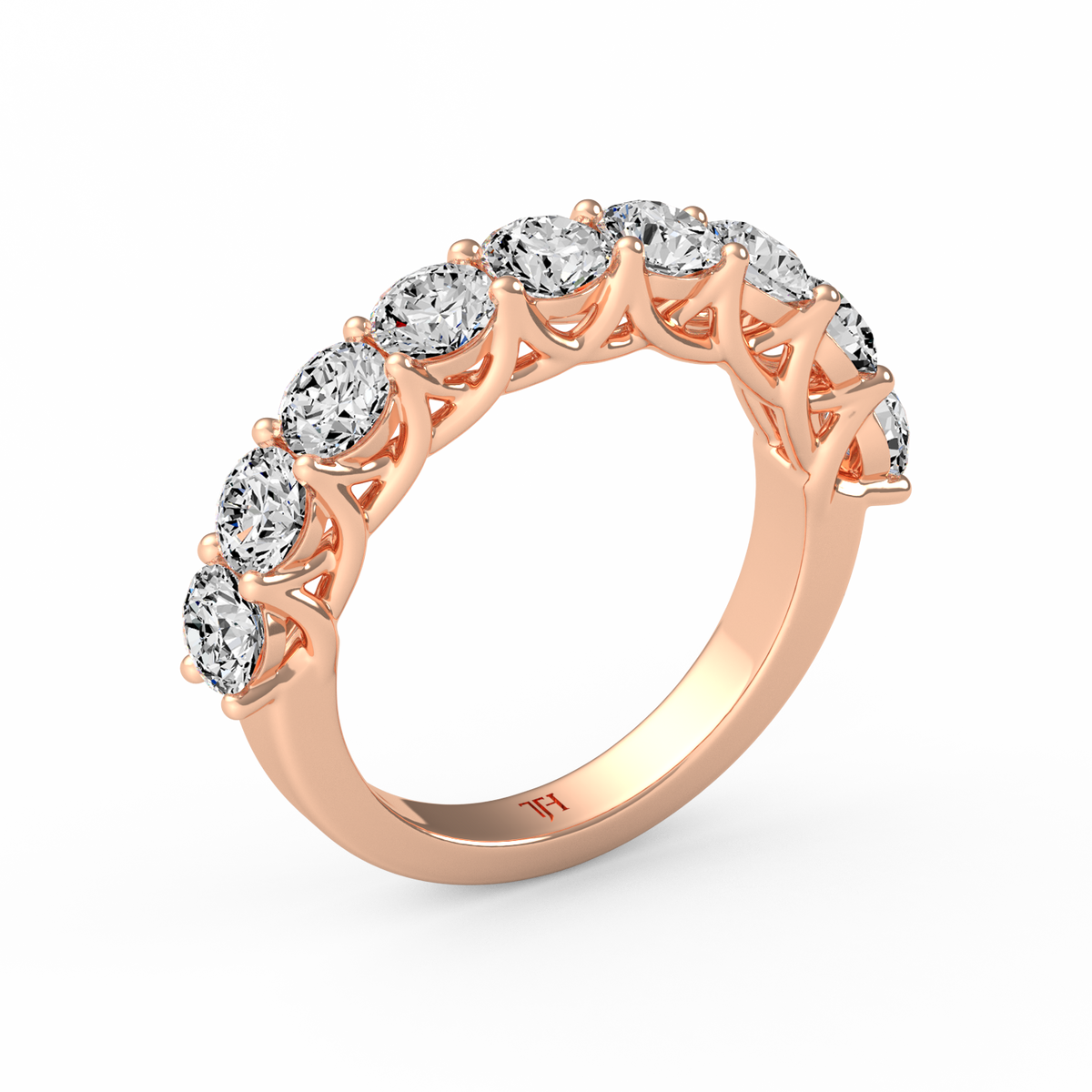 Round Half Eternity Band R-485