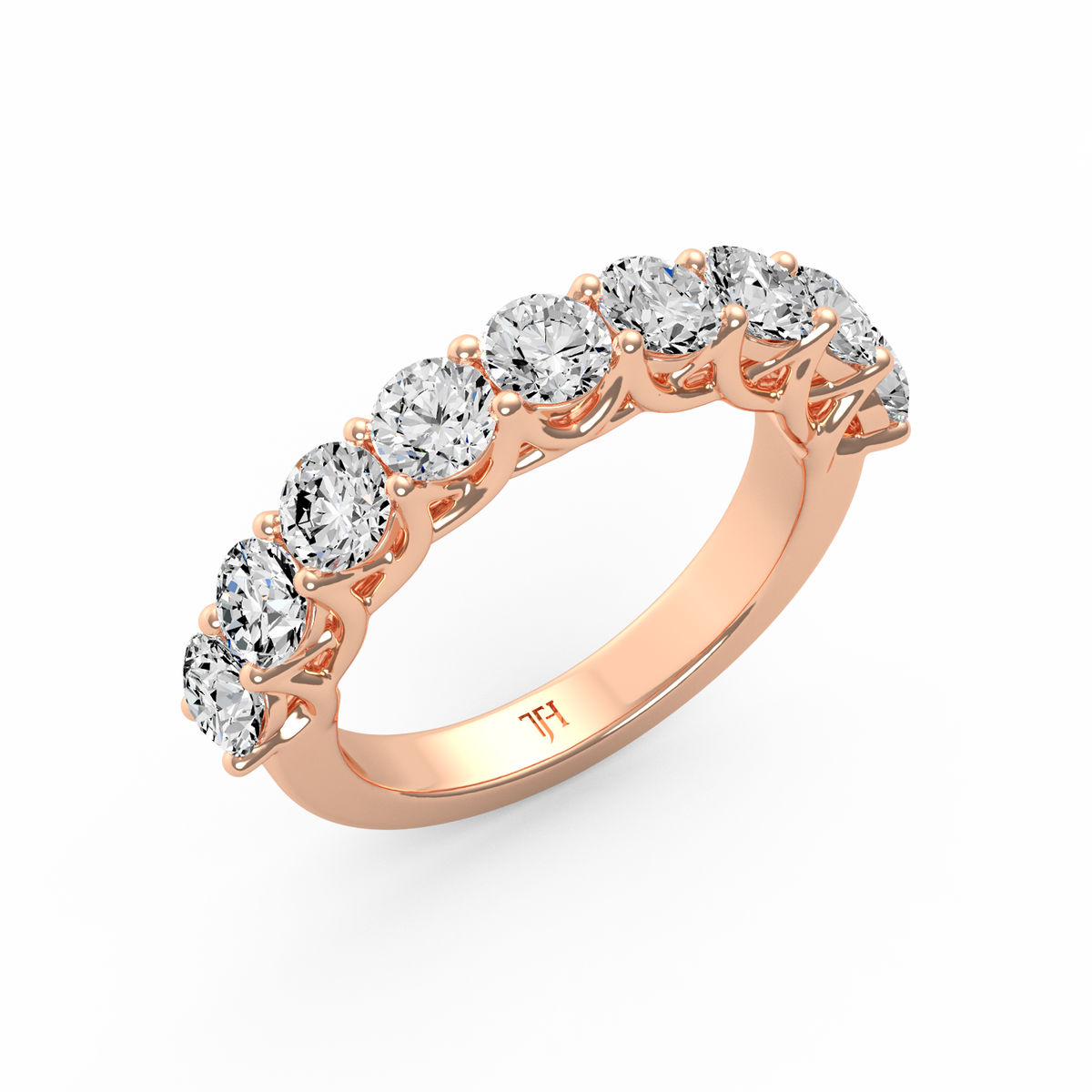 Round Half Eternity Band R-485