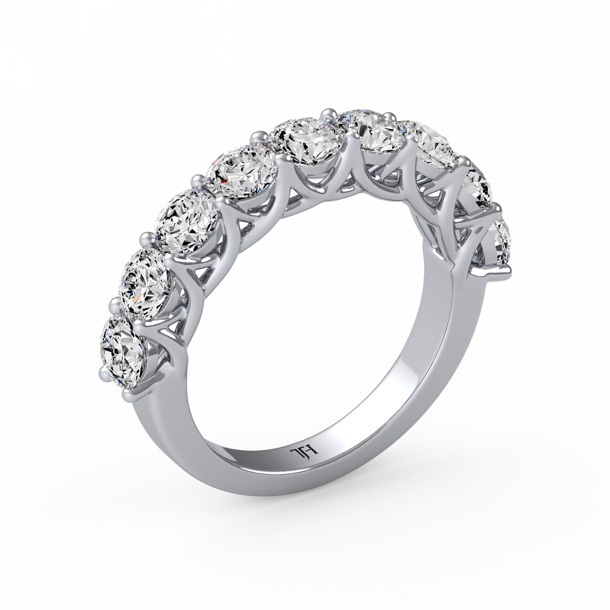 Round Half Eternity Band R-485