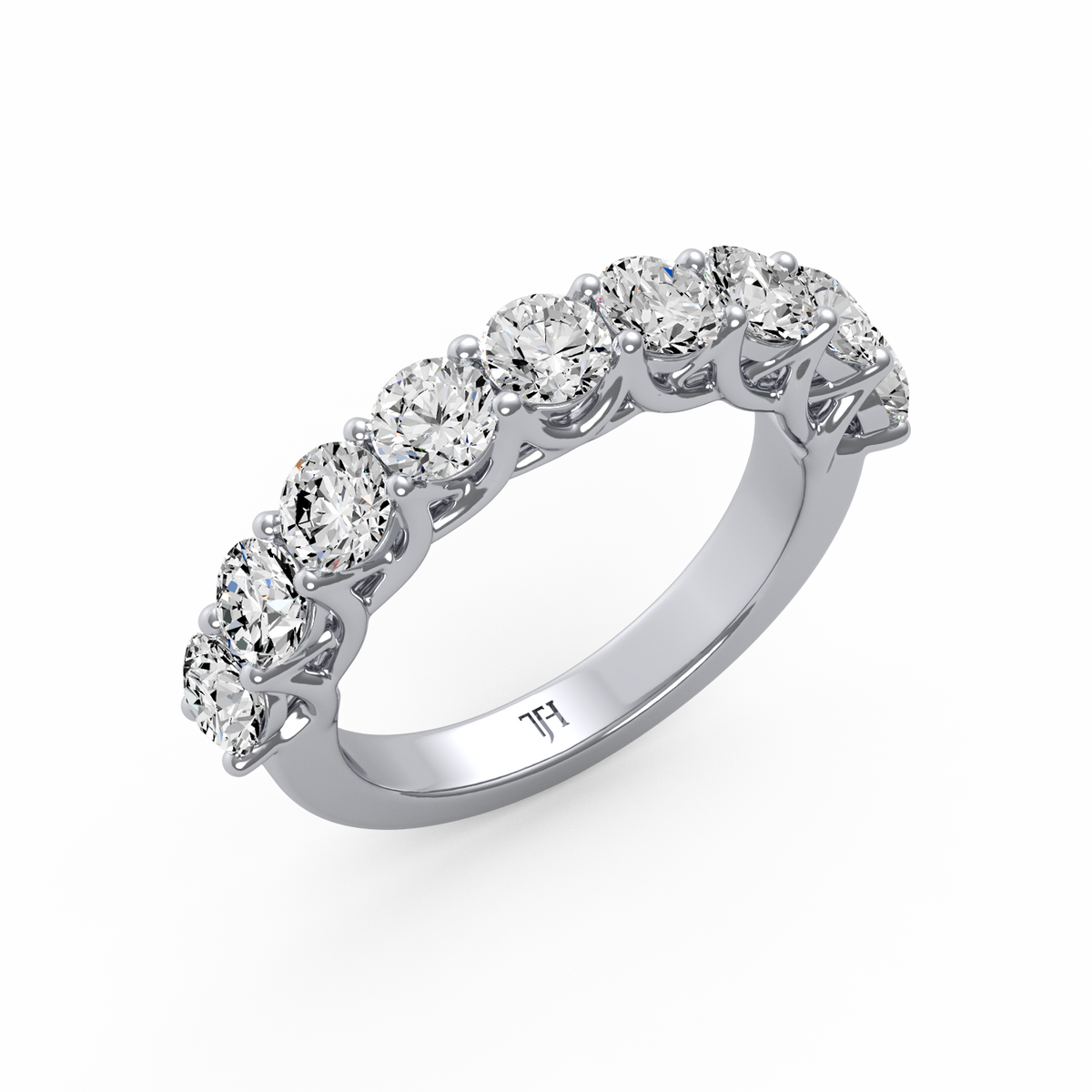 Round Half Eternity Band R-485