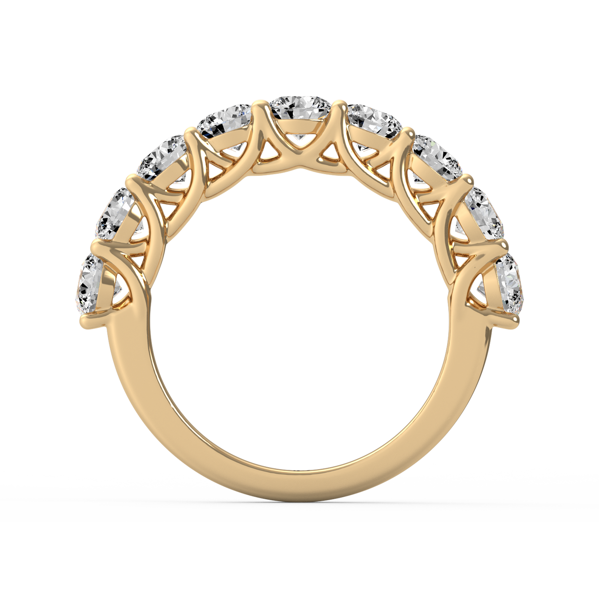 Round Half Eternity Band R-485