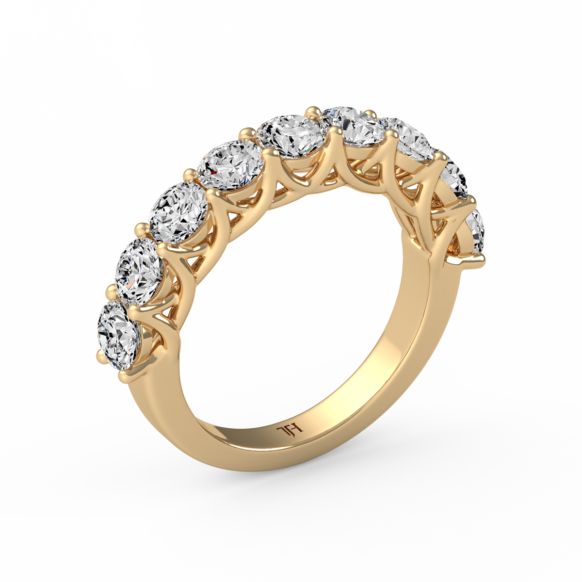 Round Half Eternity Band R-485