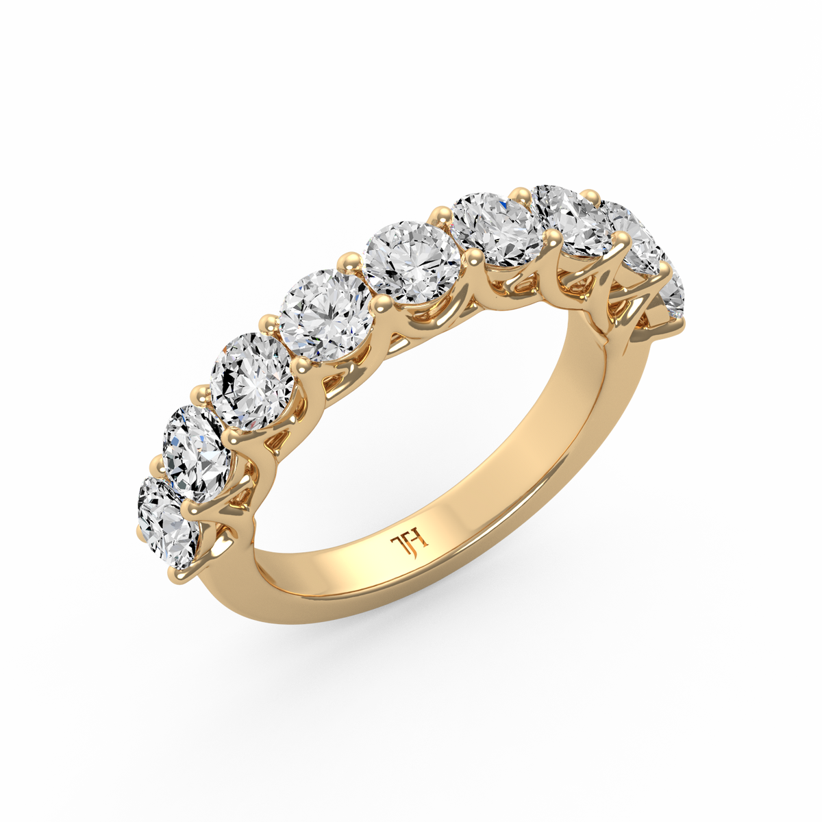 Round Half Eternity Band R-485