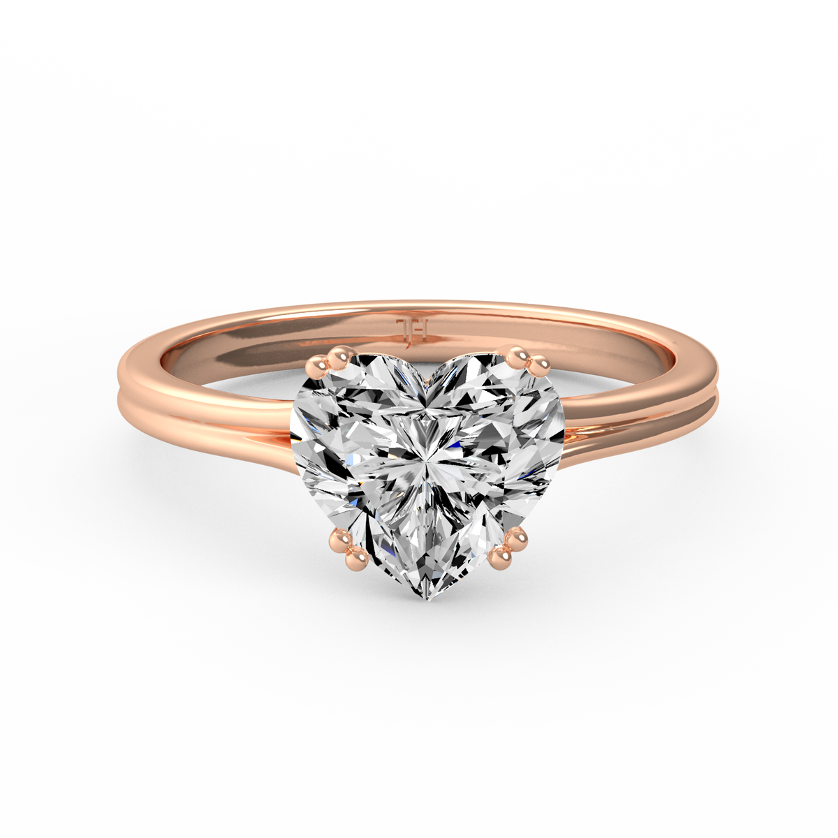 Heart 3ct Classic Solitaire Ring R-521