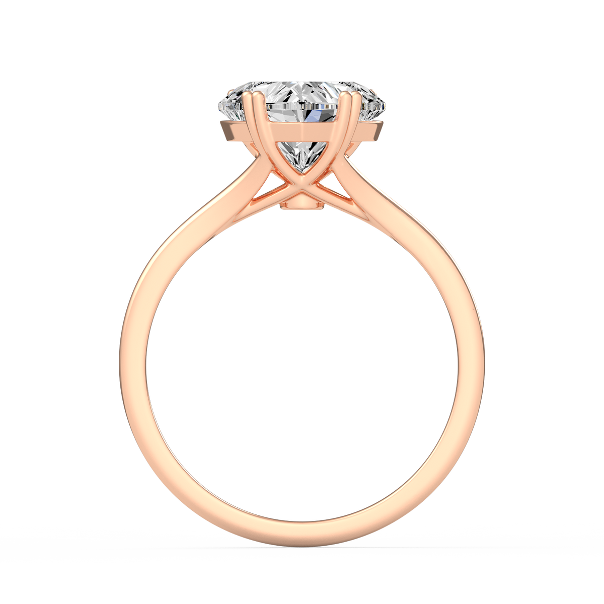 Heart 3ct Classic Solitaire Ring R-521