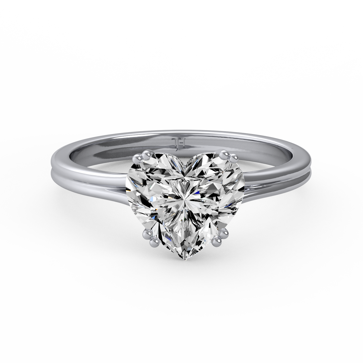 Heart 3ct Classic Solitaire Ring R-521