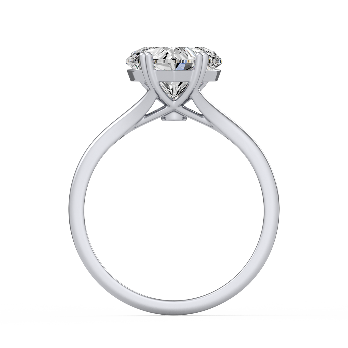 Heart 3ct Classic Solitaire Ring R-521