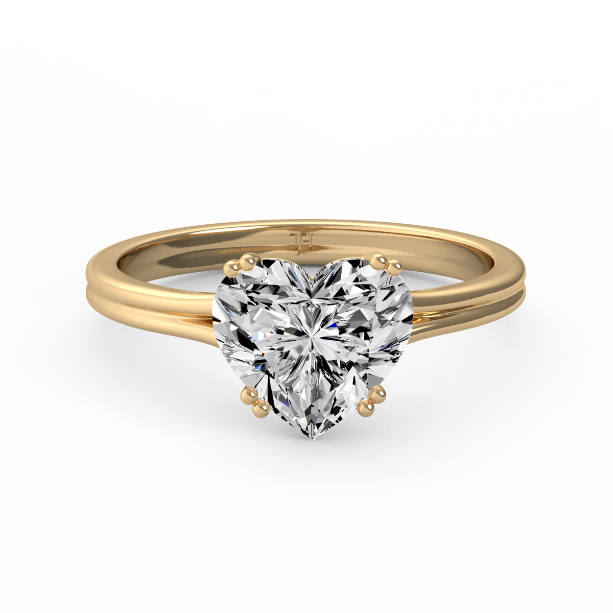Heart 3ct Classic Solitaire Ring R-521