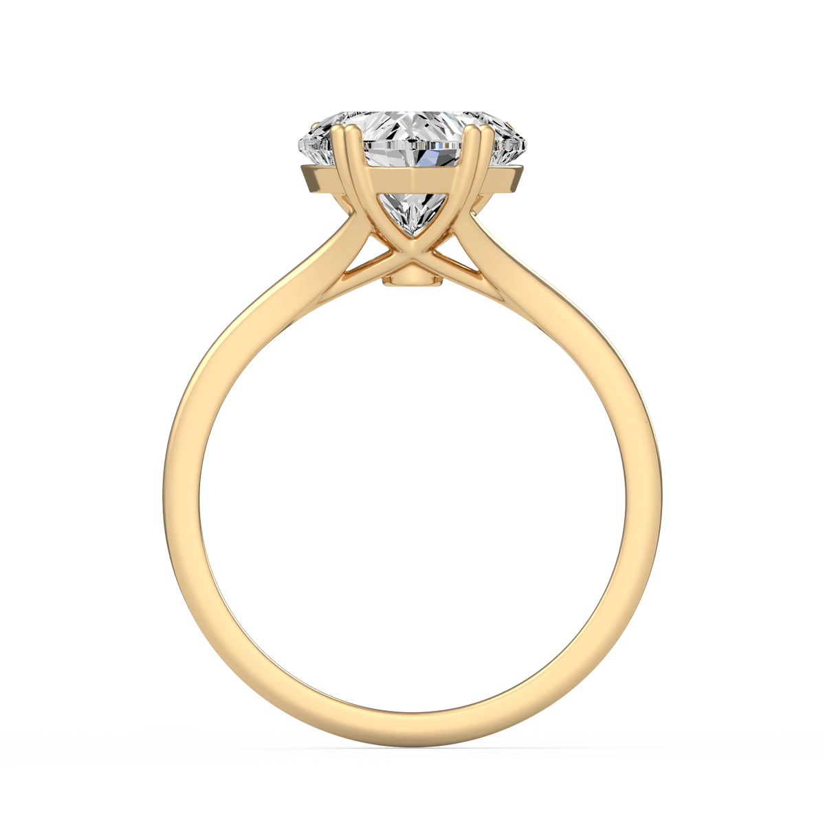 Heart 3ct Classic Solitaire Ring R-521