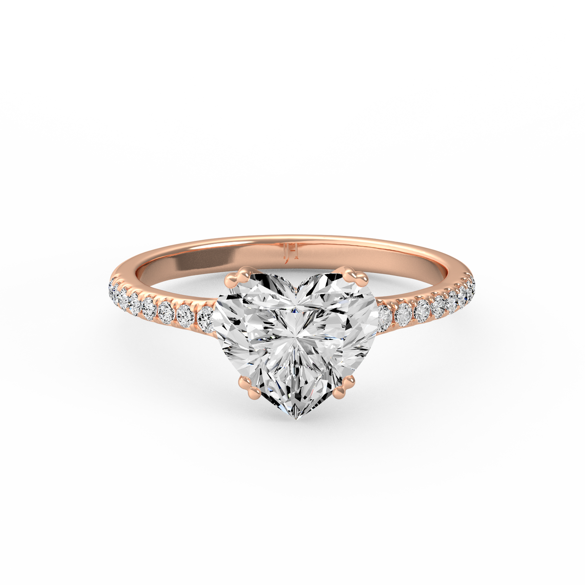 Heart 3ct Modern Classic Solitaire Ring R-524