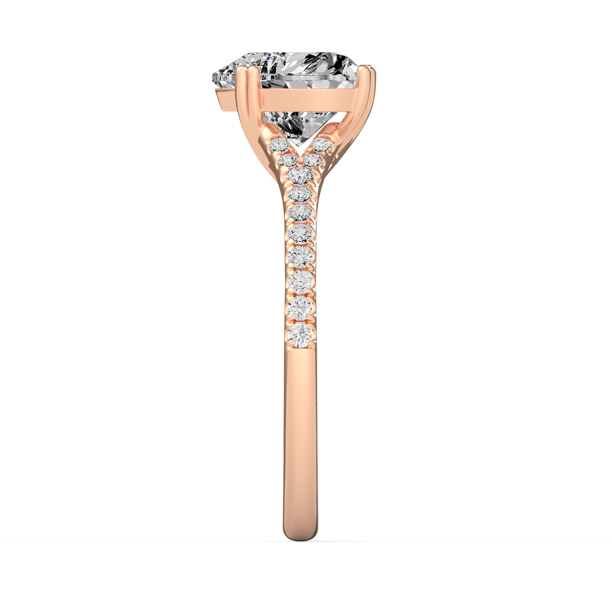 Heart 3ct Modern Classic Solitaire Ring R-524