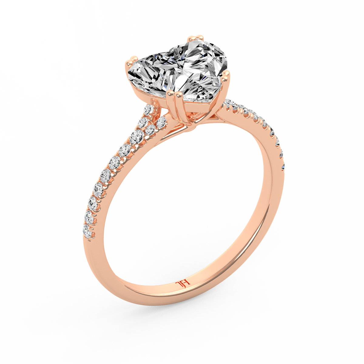 Heart 3ct Modern Classic Solitaire Ring R-524