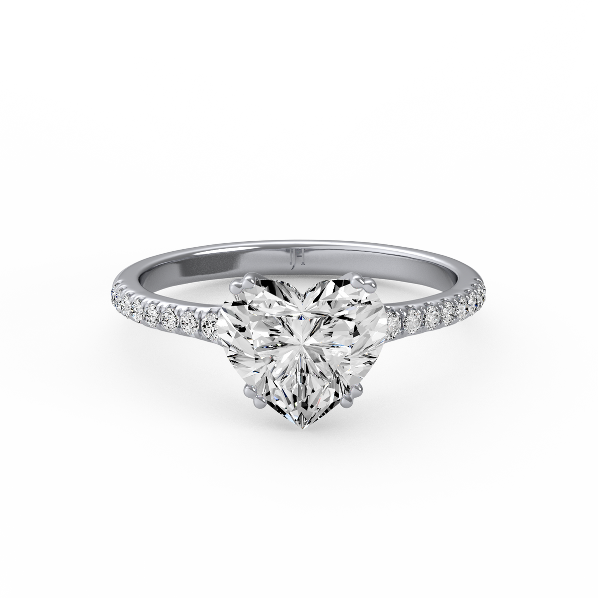 Heart 3ct Modern Classic Solitaire Ring R-524