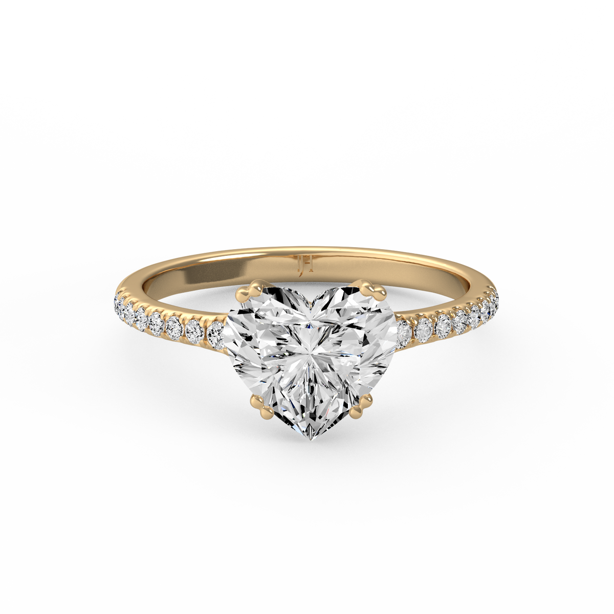 Heart 3ct Modern Classic Solitaire Ring R-524