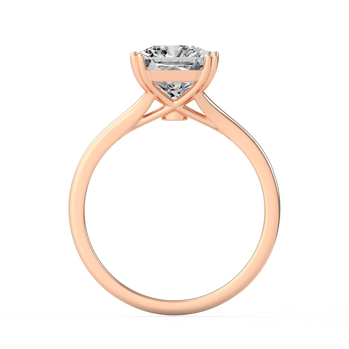 Asscher 3ct Classic Solitaire Ring R-529
