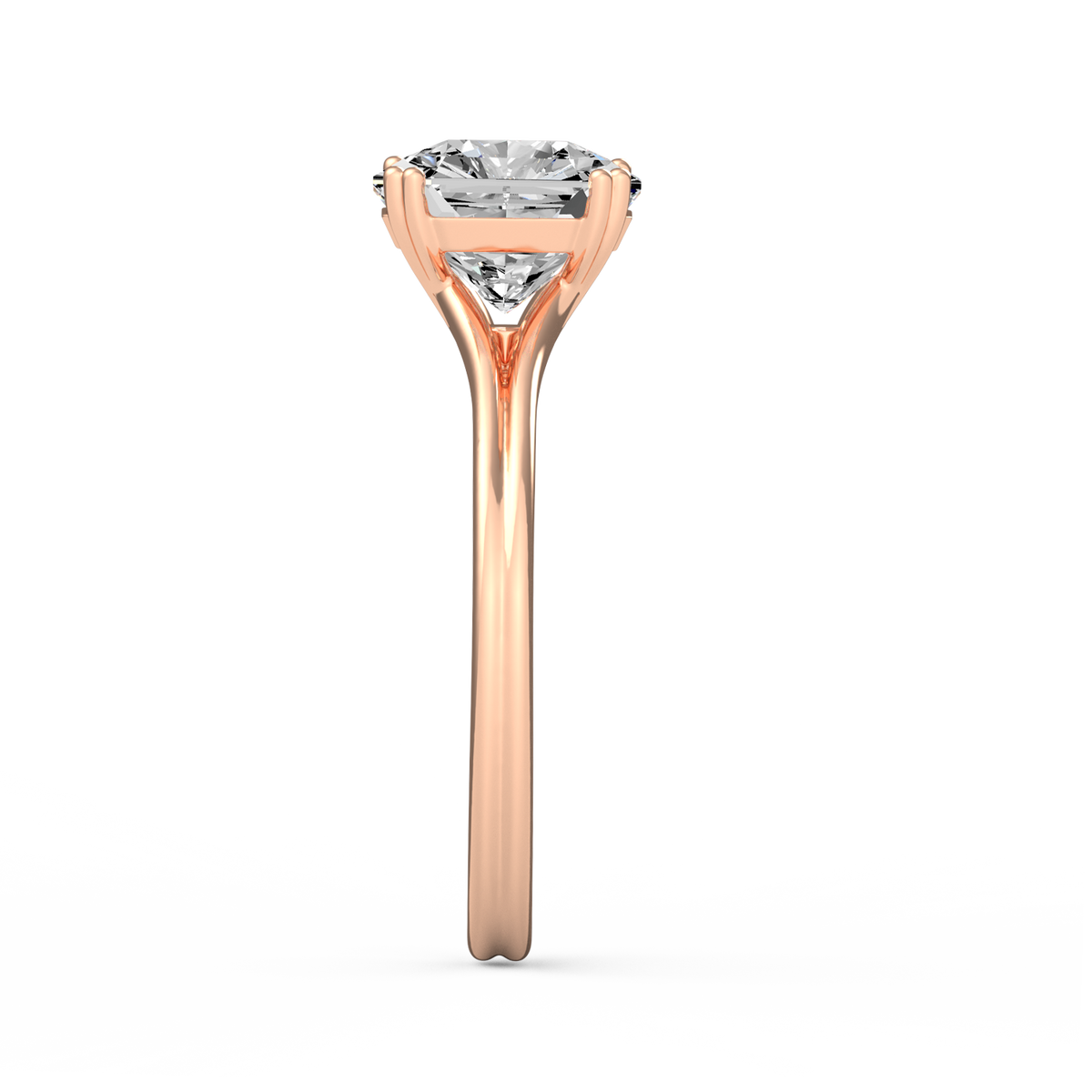 Asscher 3ct Classic Solitaire Ring R-529