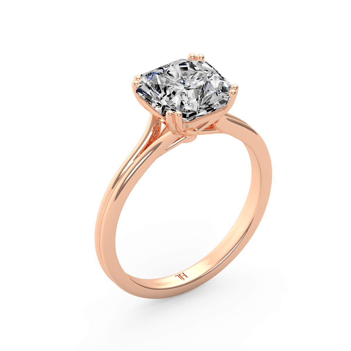 Asscher 3ct Classic Solitaire Ring R-529