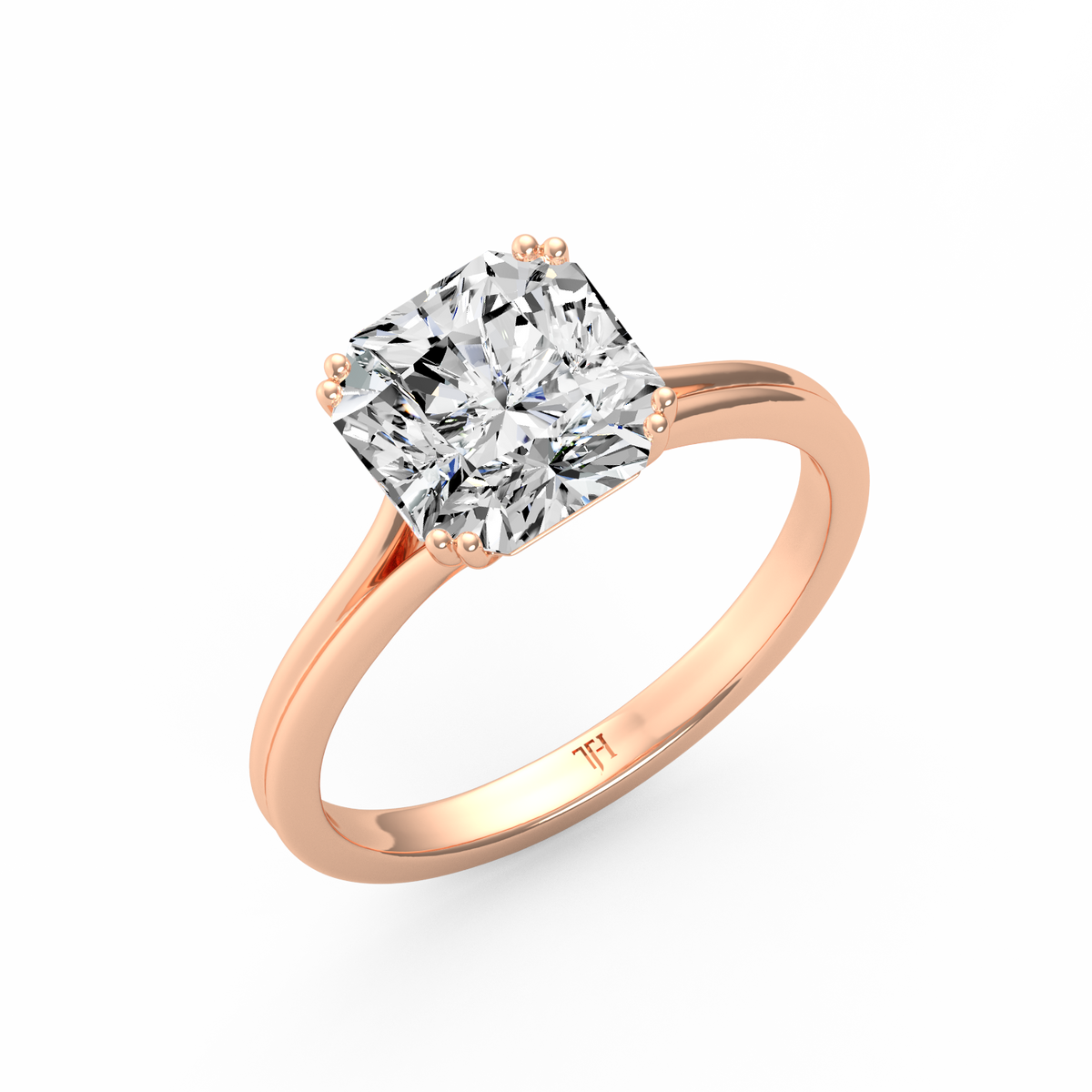 Asscher 3ct Classic Solitaire Ring R-529