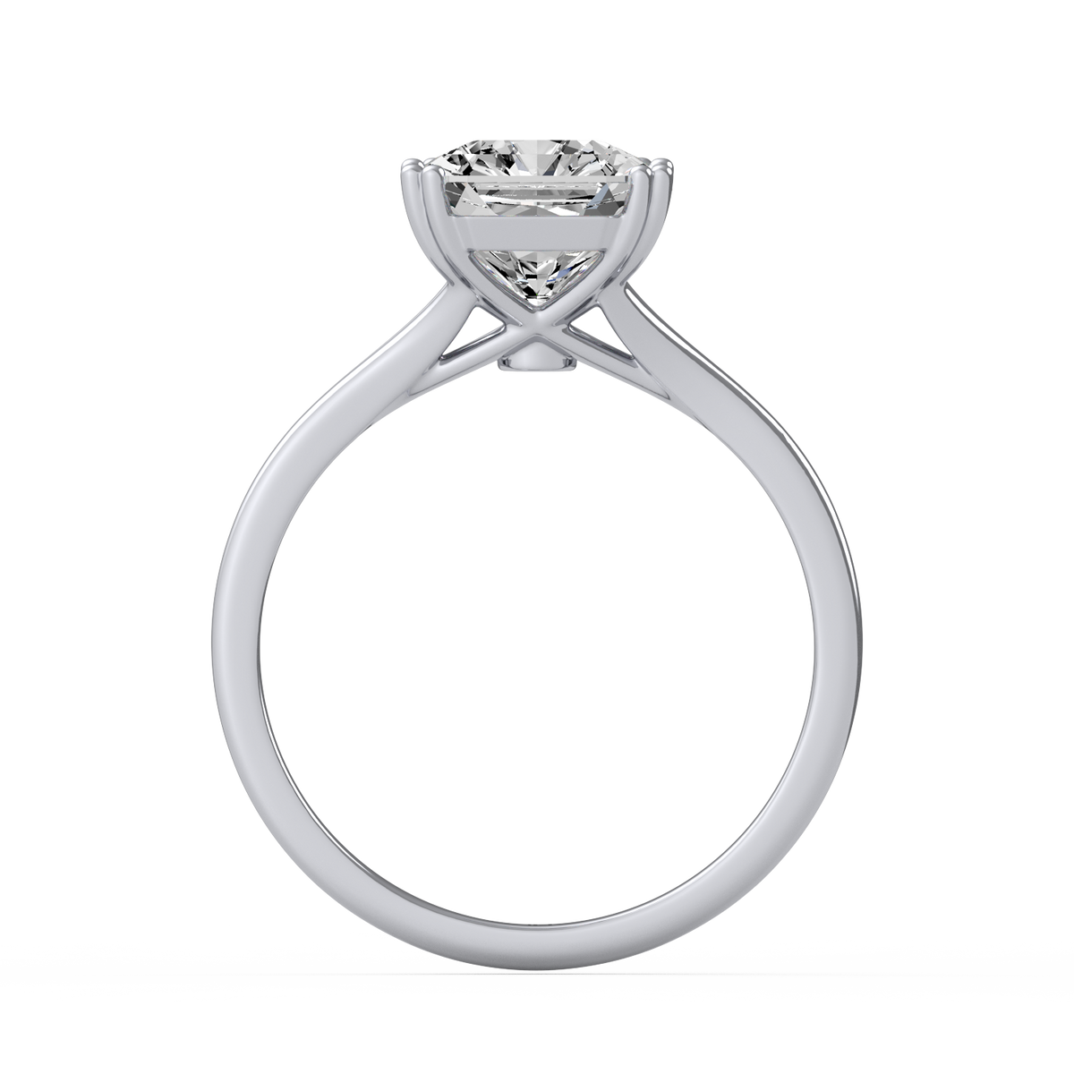 Asscher 3ct Classic Solitaire Ring R-529