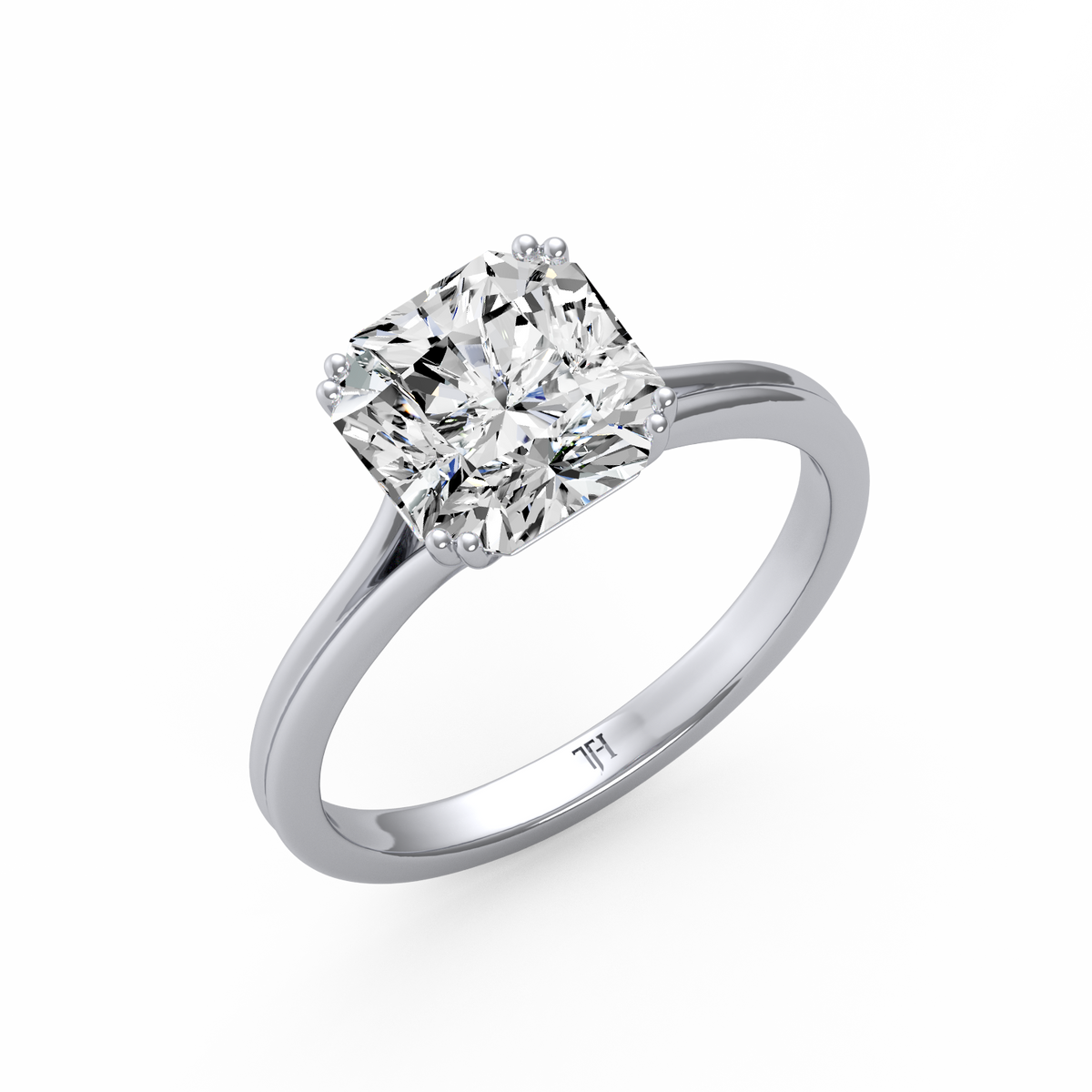 Asscher 3ct Classic Solitaire Ring R-529
