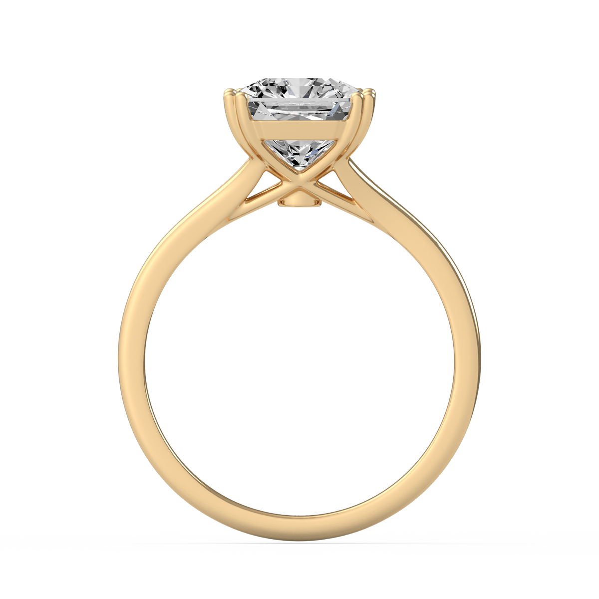 Asscher 3ct Classic Solitaire Ring R-529