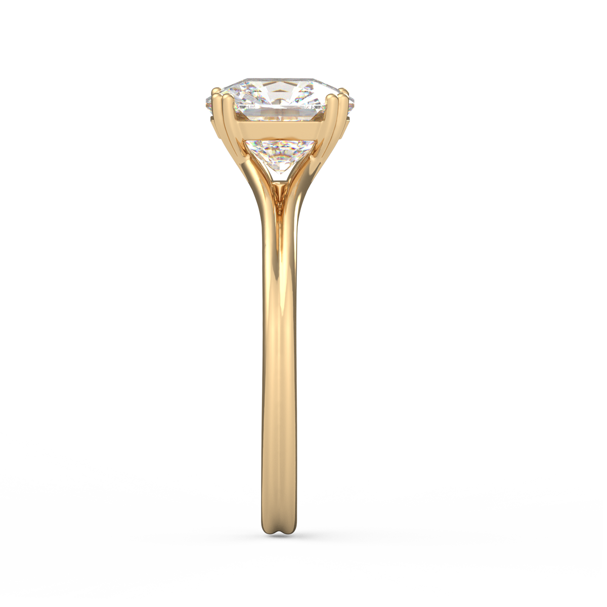 Asscher 3ct Classic Solitaire Ring R-529