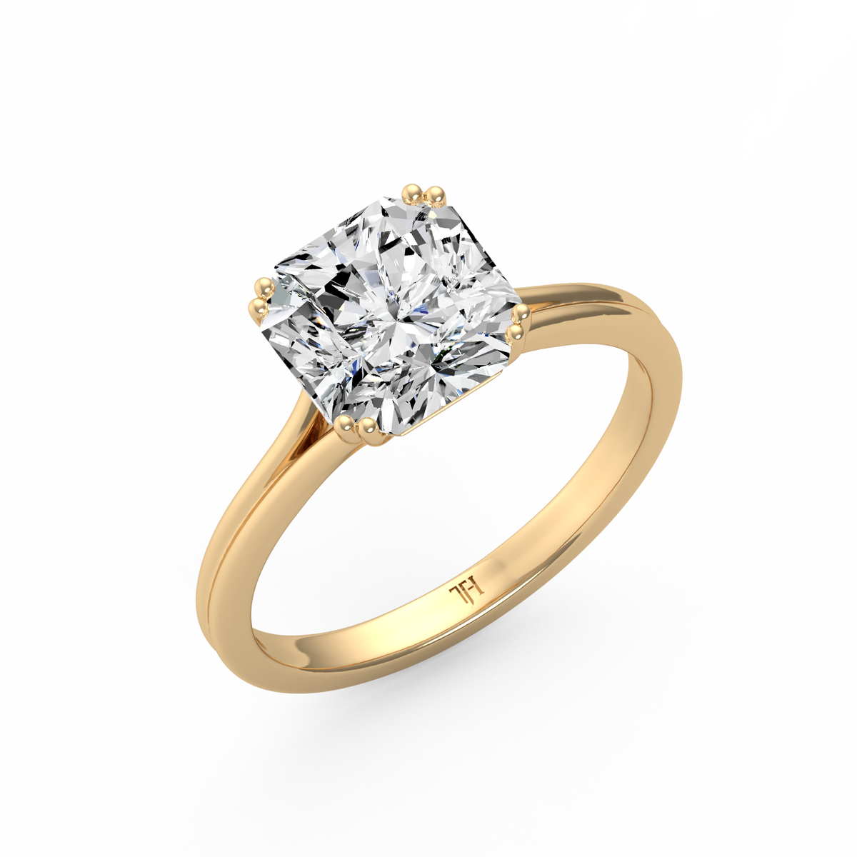 Asscher 3ct Classic Solitaire Ring R-529