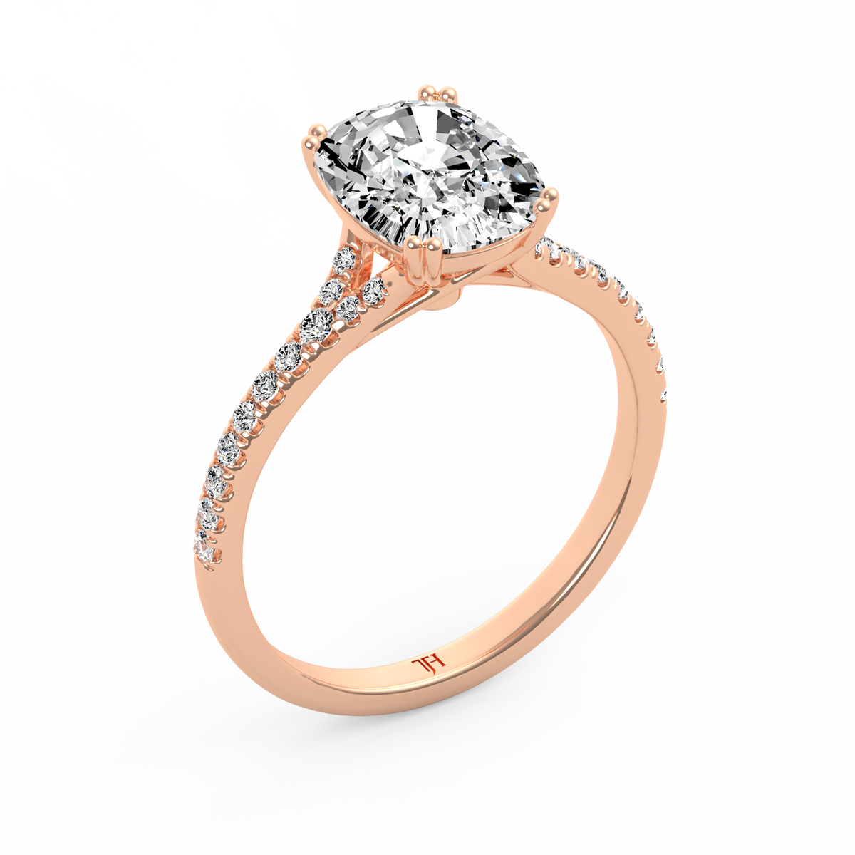 Cushion 3ct Modern Classic Solitaire Ring R-530