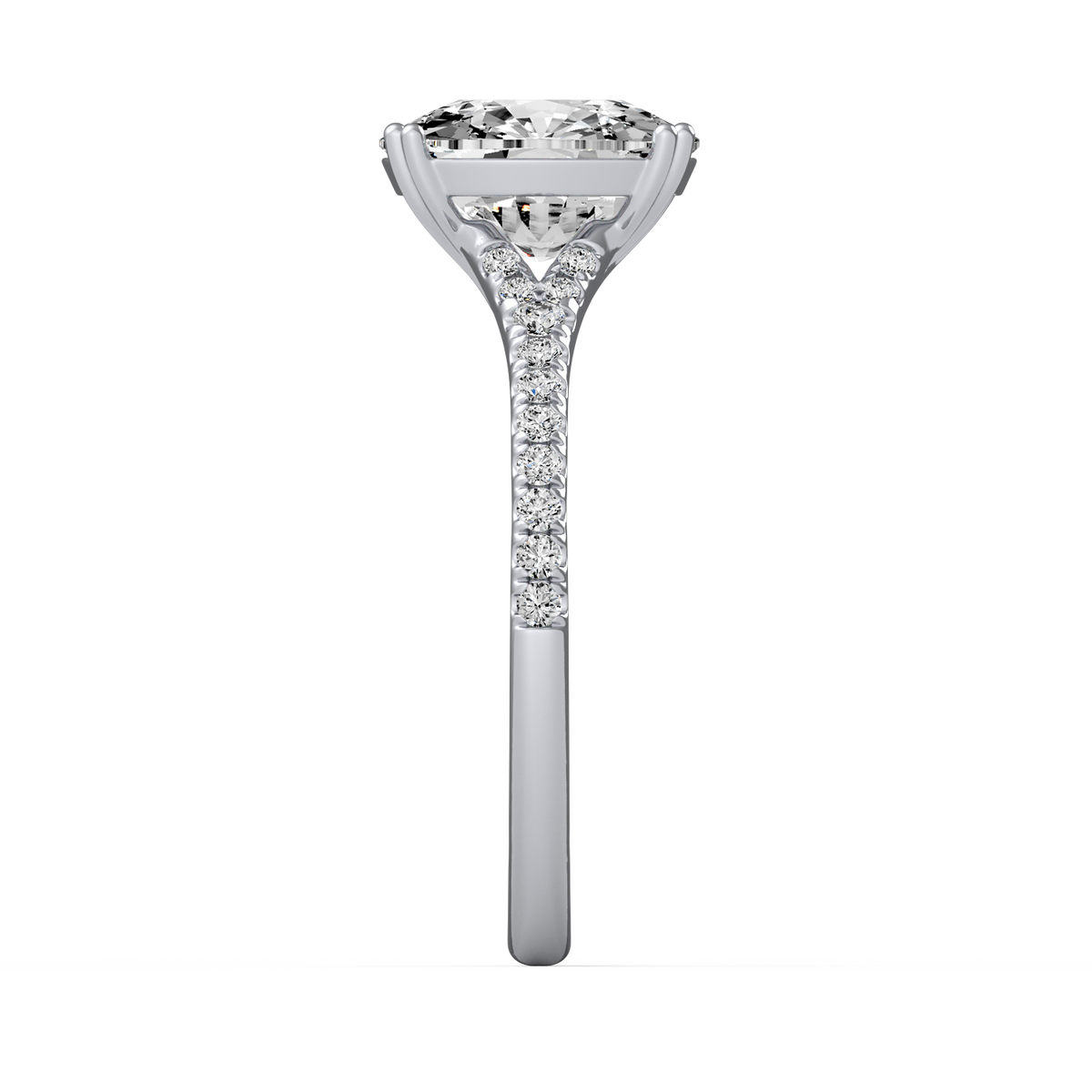 Cushion 3ct Modern Classic Solitaire Ring R-530