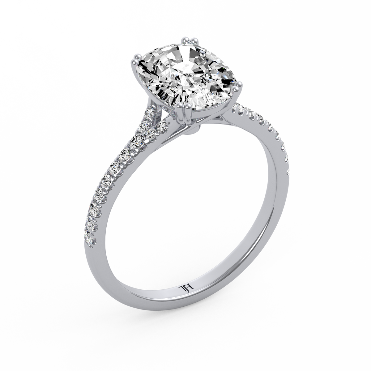 Emerald 3ct Modern Classic Solitaire Ring R-528