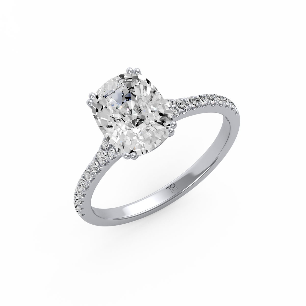 Cushion 3ct Modern Classic Solitaire Ring R-530