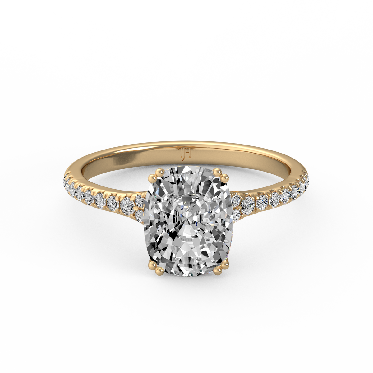 Cushion 3ct Modern Classic Solitaire Ring R-530