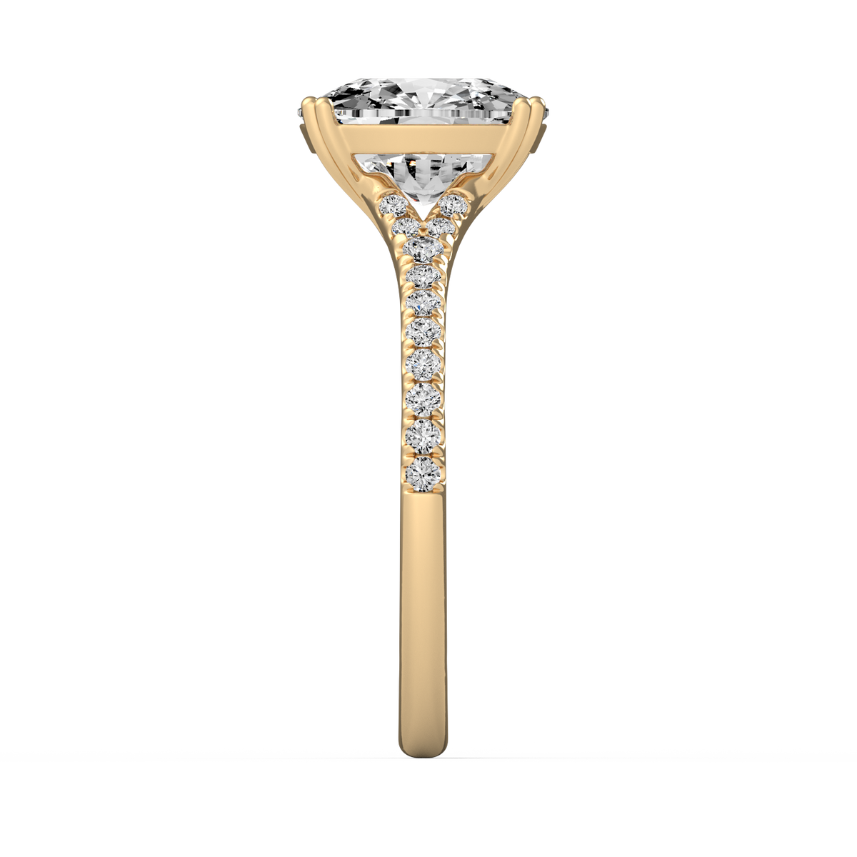 Cushion 3ct Modern Classic Solitaire Ring R-530