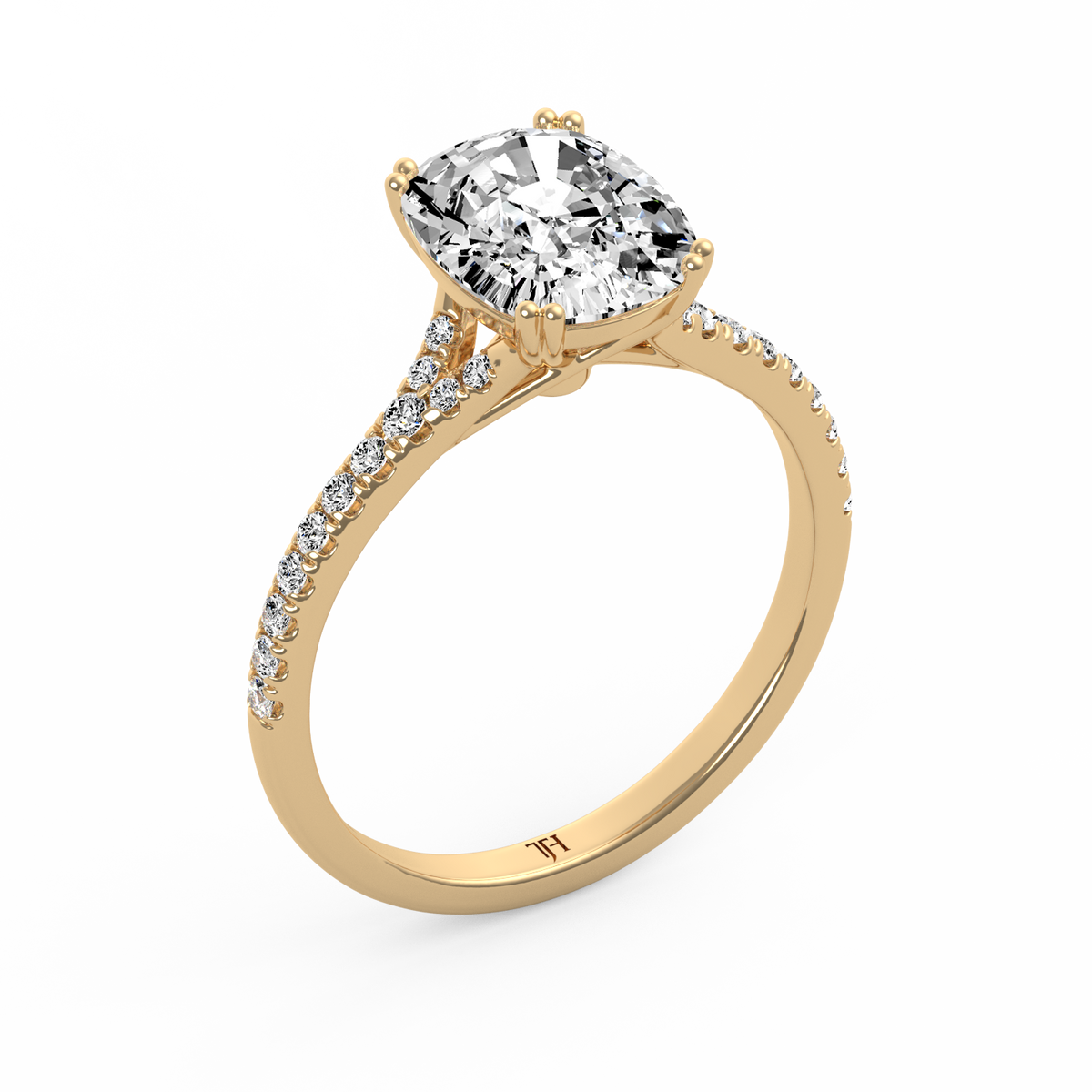Emerald 3ct Modern Classic Solitaire Ring R-528