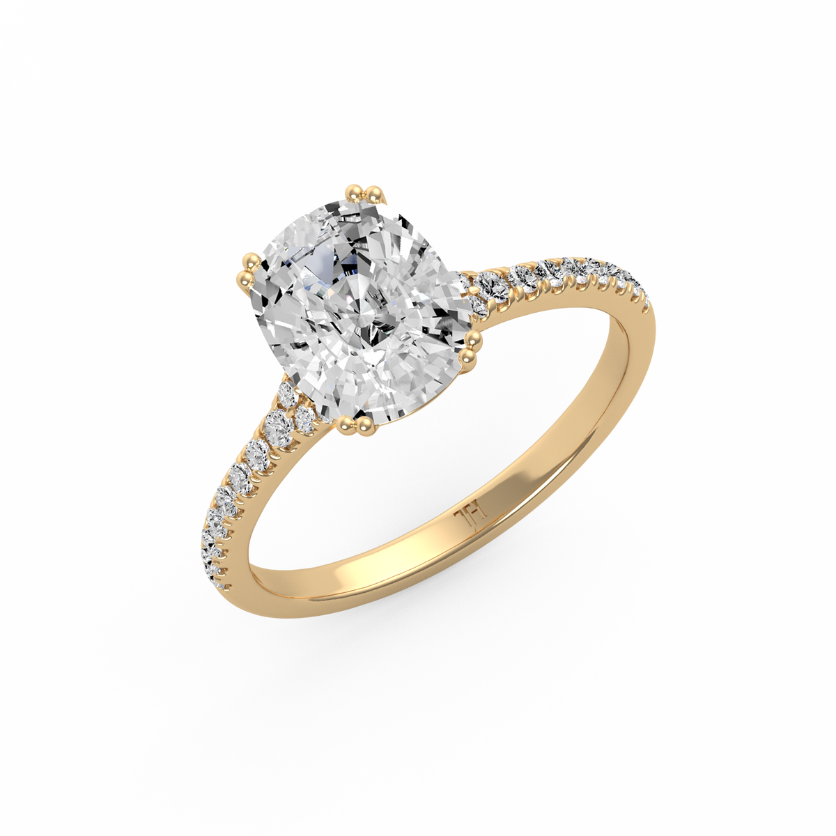 Cushion 3ct Modern Classic Solitaire Ring R-530