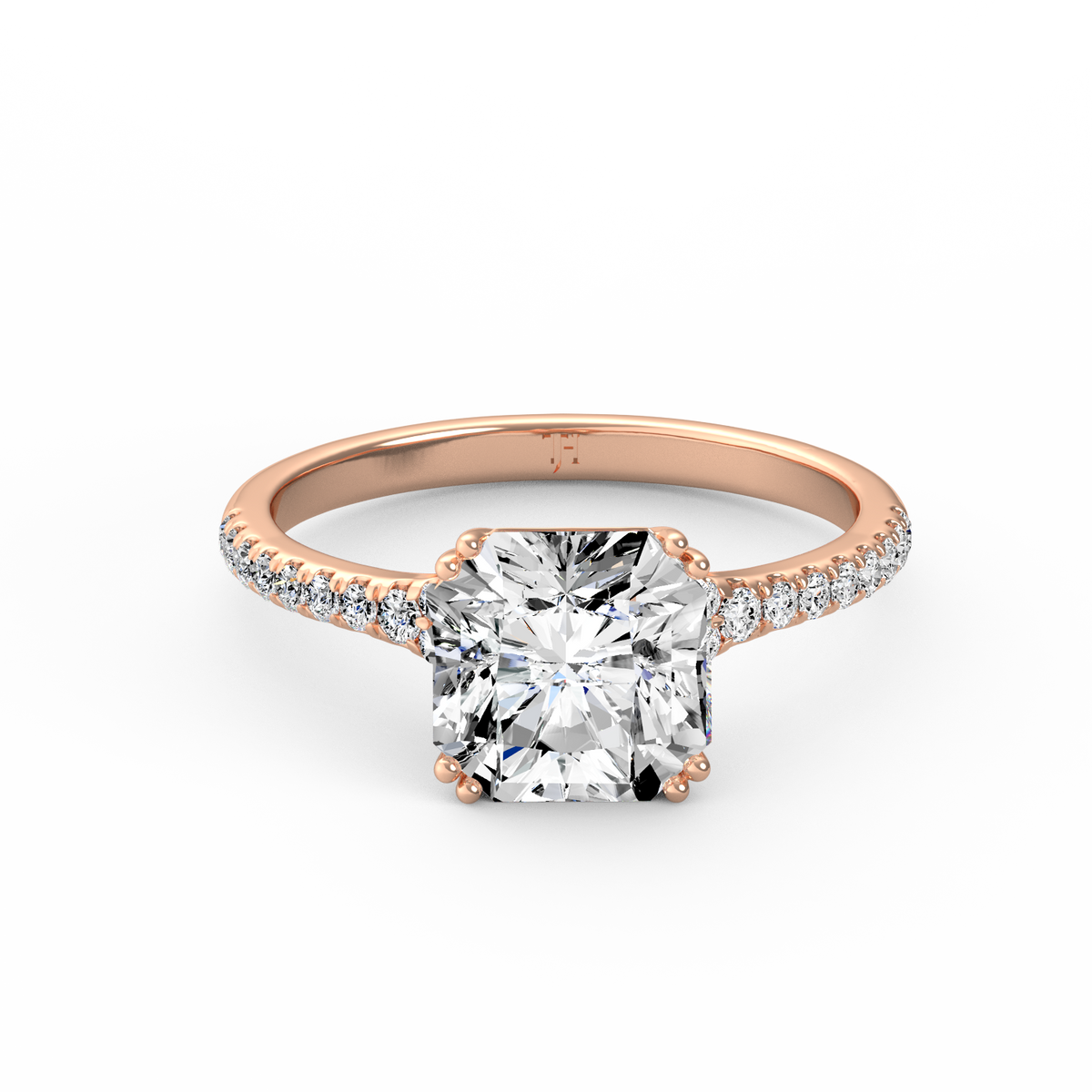 Asscher 3ct Modern Classic Solitaire Ring R-535