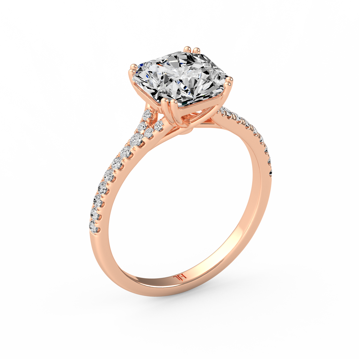 Asscher 3ct Modern Classic Solitaire Ring R-535