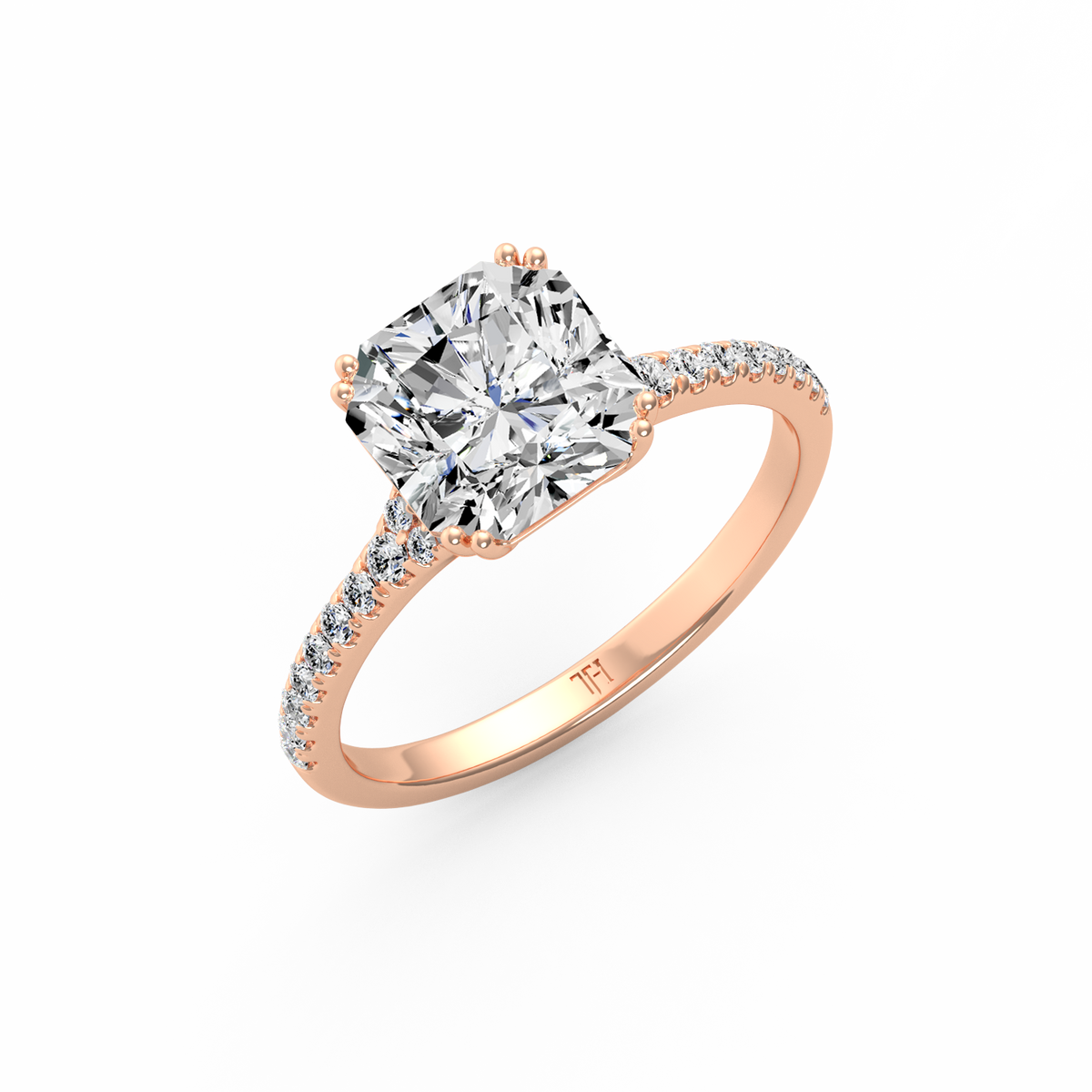 Asscher 3ct Modern Classic Solitaire Ring R-535