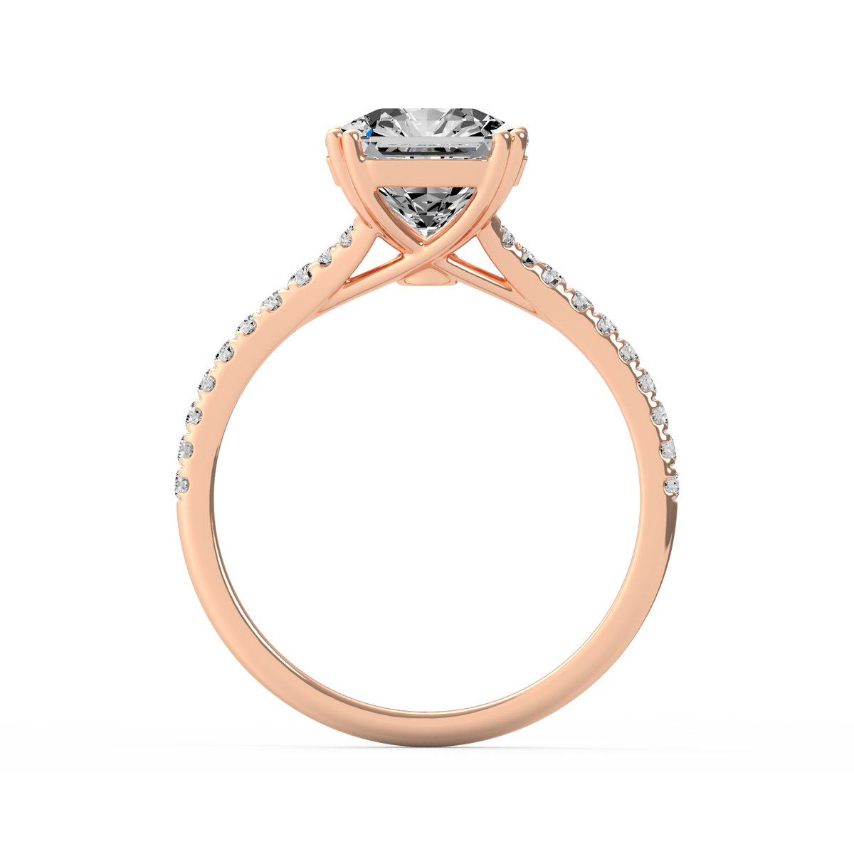 Asscher 3ct Modern Classic Solitaire Ring R-535