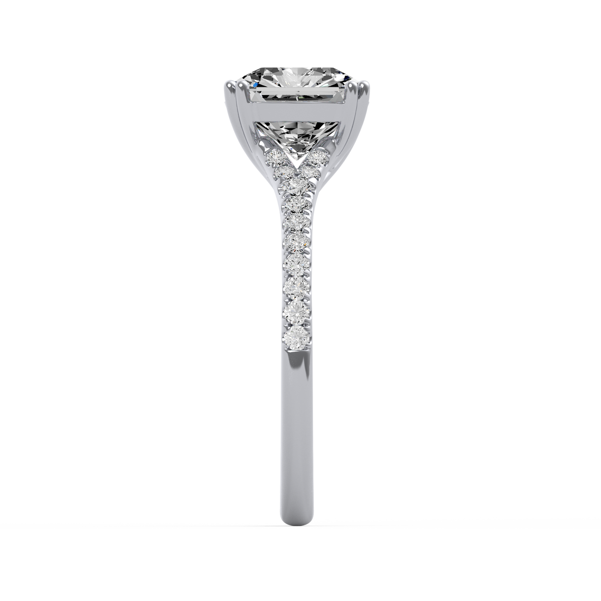 Asscher 3ct Modern Classic Solitaire Ring R-535