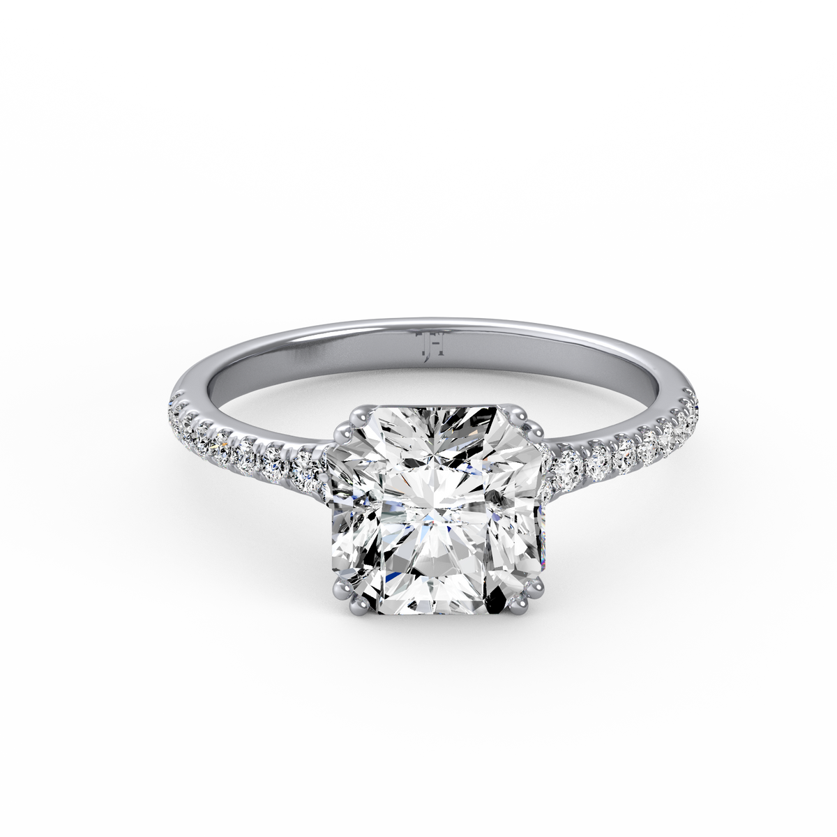 Asscher 3ct Modern Classic Solitaire Ring R-535