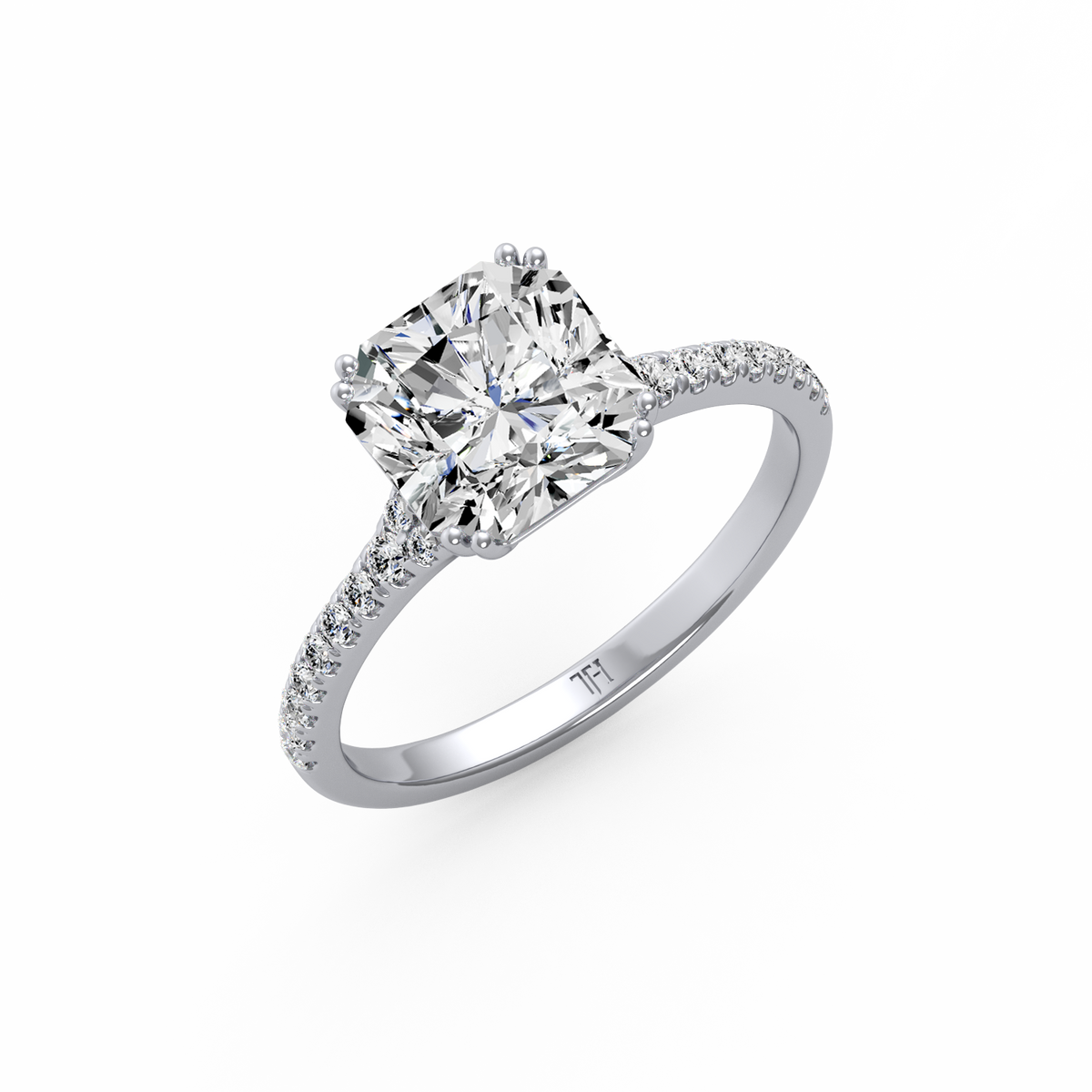 Asscher 3ct Modern Classic Solitaire Ring R-535