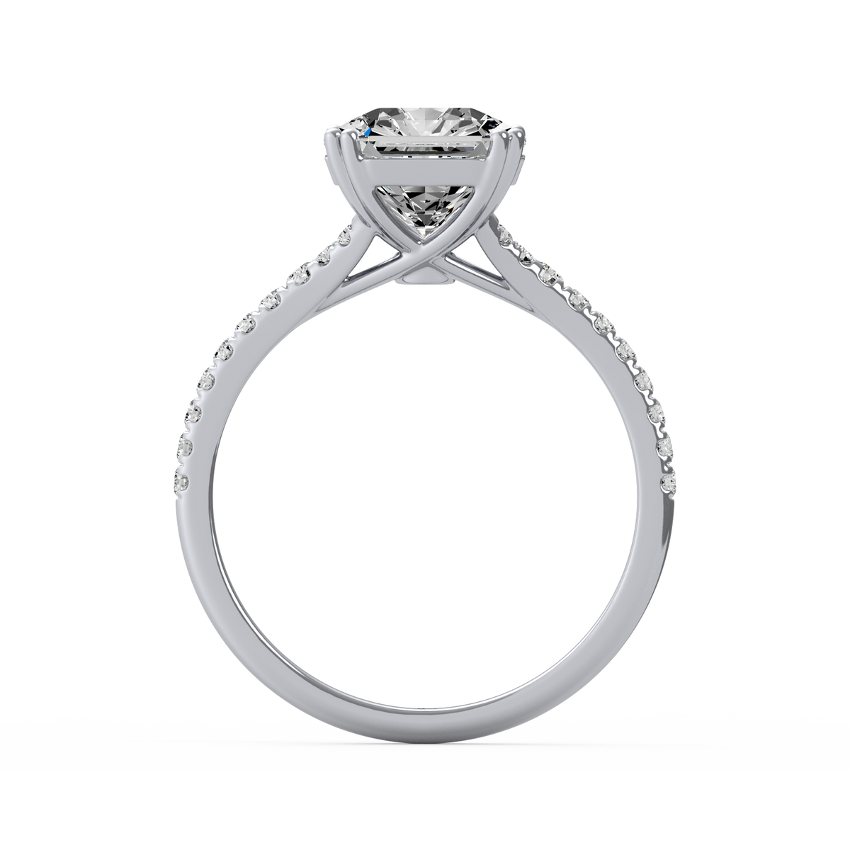 Asscher 3ct Modern Classic Solitaire Ring R-535