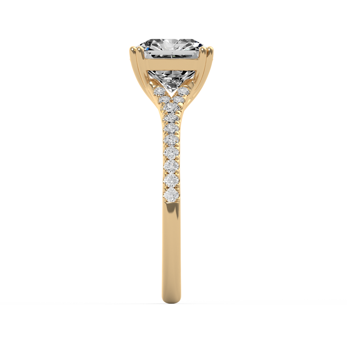 Asscher 3ct Modern Classic Solitaire Ring R-535