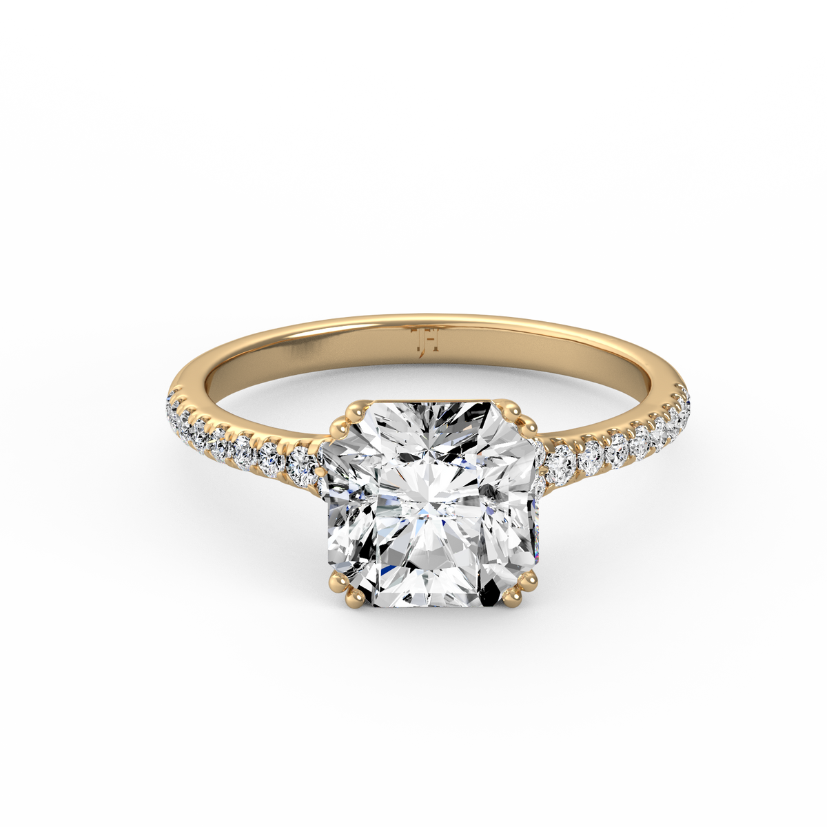 Asscher 3ct Modern Classic Solitaire Ring R-535