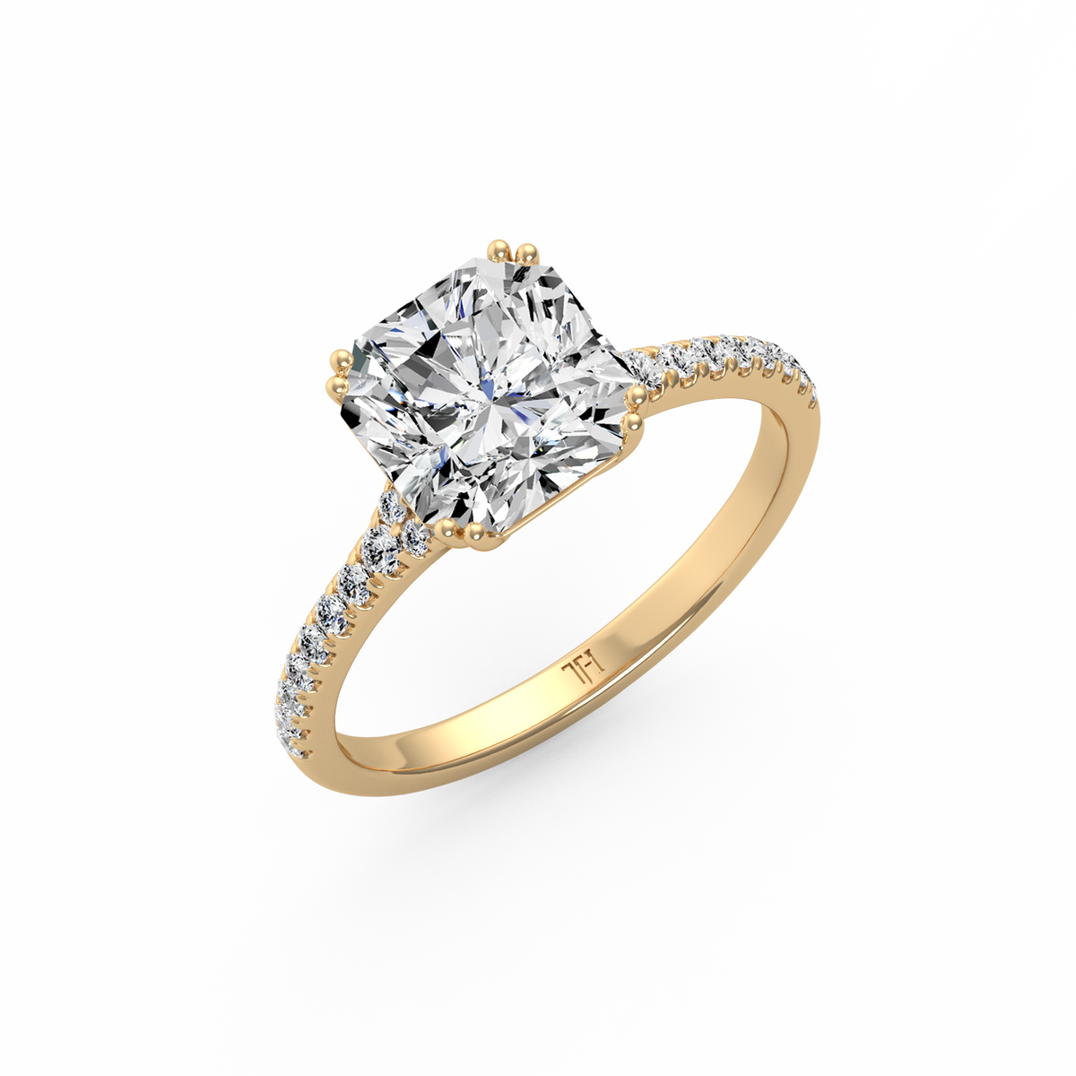 Asscher 3ct Modern Classic Solitaire Ring R-535