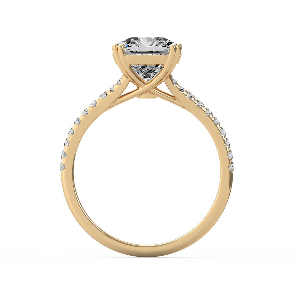 Asscher 3ct Modern Classic Solitaire Ring R-535