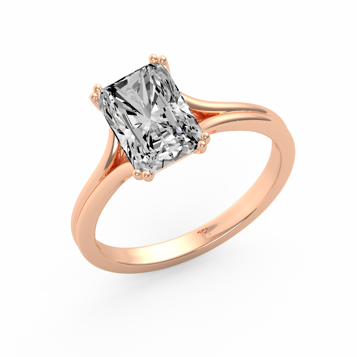 Radiant 3ct Classic Solitaire Ring R-632