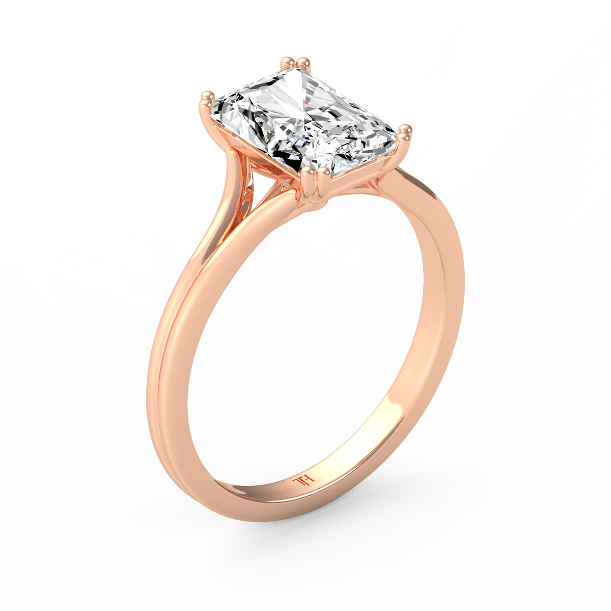 Radiant 3ct Classic Solitaire Ring R-632