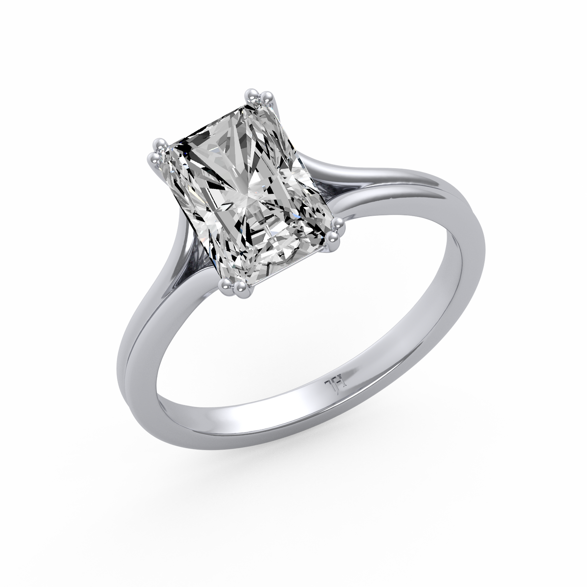 Radiant 3ct Classic Solitaire Ring R-632